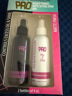 Kleancolor PRO Matte Primer & Setting Spray Duo - Black & White